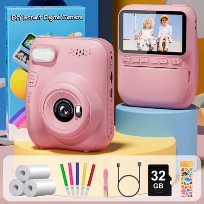 Gofunly Kids Instant Print Camera – 3.0" Mini 1080P Digital Video Recorder for Children Ages 6–12