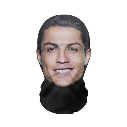 3D Funny Pattern Mesh Face Mask with Ronaldo Design – UV Protection Party & Cosplay Head Cover