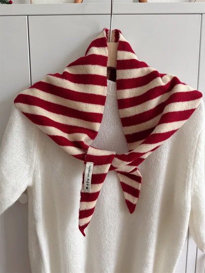 Women’s Wool Triangle Scarf – Multi-Functional Knitted Headscarf