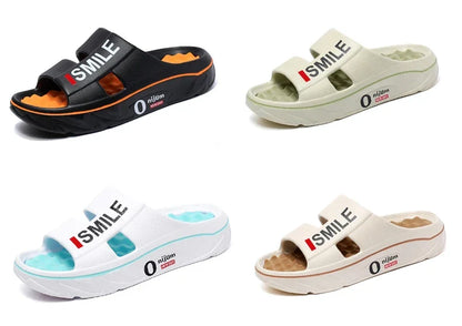 Summer Men’s Massage Slippers – Indoor Outdoor Soft Slides, Beach Sandals & Casual Flip-Flops