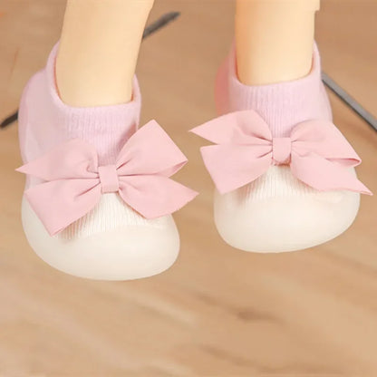 Newborn Baby Shoes — Embroidered Nonslip Socks & Soft Rubber Sole Booties for Boys & Girls