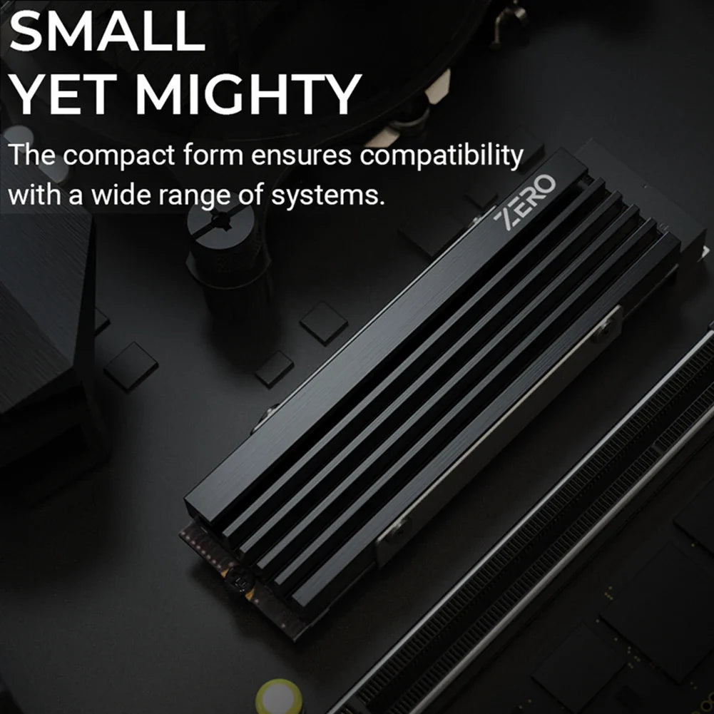 ID-COOLING M05 M.2 2280 SSD Heatsink – Aluminum Alloy NVMe Radiator with Thermal Silicone Pad for PC Cooling