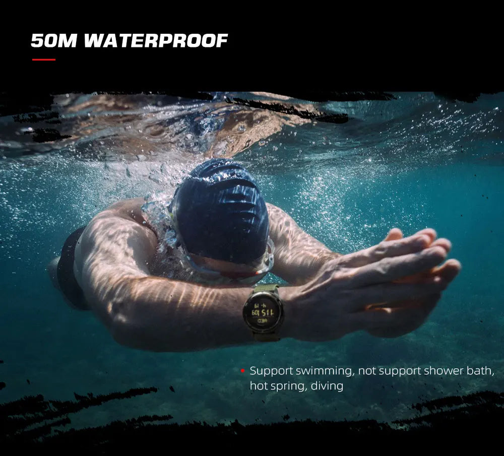 NORTH EDGE ALPS 45MM Men's Outdoor Sports Watch Waterproof Compass Metronome Carbon Fiber Case Nylon Strap
