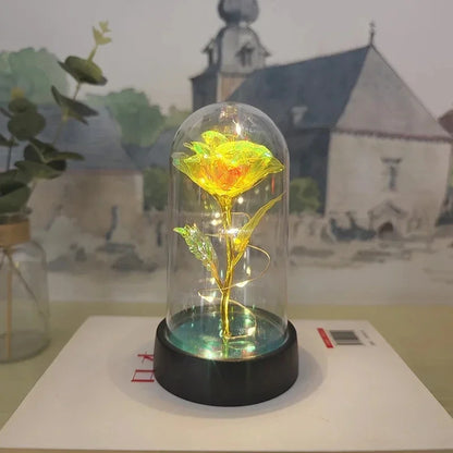 Artificial Eternal Rose Flowers with LED Light – Valentine’s Day Gift for Girlfriend, Wedding & Christmas Decor
