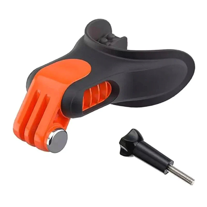 Mouth Mount Kit for Action Cameras — Dummy Bite with Screw for GoPro Hero 10, 9, 8, 7, 6, 5, 4, 3+, 3, 2, 1; Ideal for Surfing, Skating & Boating