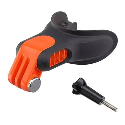 Mouth Mount Kit for Action Cameras — Dummy Bite with Screw for GoPro Hero 10, 9, 8, 7, 6, 5, 4, 3+, 3, 2, 1; Ideal for Surfing, Skating & Boating