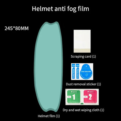 Universal Motorcycle Helmet Anti-Fog & Rainproof Film – Clear, Durable Nano Coating Sticker