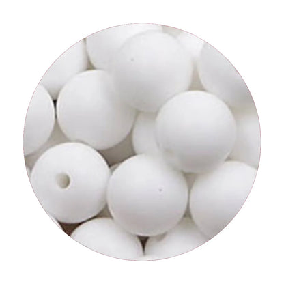 50Pcs Silicone Spacer Beads - 9/12/15mm Round Loose Beads for DIY Necklace Bracelet Jewelry Making
