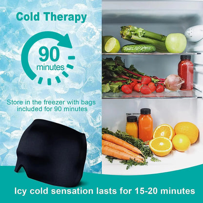 Ice Gel Migraine Relief Hat: Hot Cold Therapy Cap for Headache Relief - Stress Pressure Pain Relief Eye Mask Included