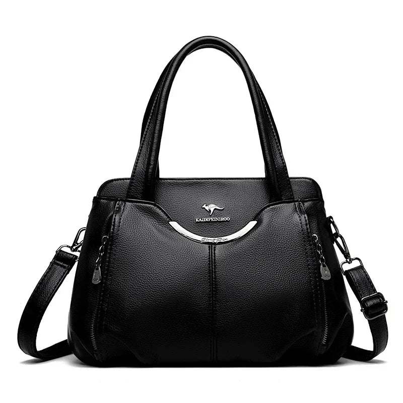 Luxury Women’s Leather Casual Tote Bag – High Quality Large Shoulder & Crossbody Handbag