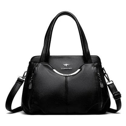 Luxury Women’s Leather Casual Tote Bag – High Quality Large Shoulder & Crossbody Handbag