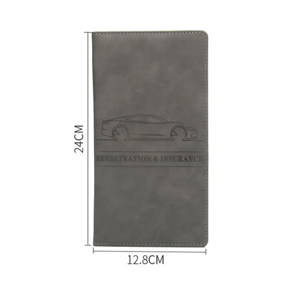 Car Registration & Insurance Holder – Leather Driving License Cover, Auto Documents Storage Bag & Credit Card Holder