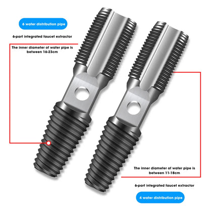 Multipurpose 2-in-1 Faucet Water Pipe & Triangle Valve Screw Extractor - Damaged Bolt Remover with House Drill Bit