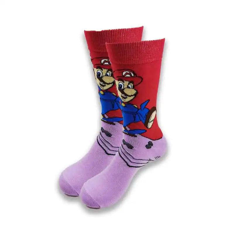 Cartoon Animation Fashion Socks for Men & Women – Autumn Winter Street Style Trendy Casual Combed Cotton Socks