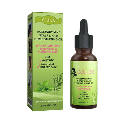 Batana Rosemary Mint Hair Oil - Biotin Scalp Strengthening Treatment for Dry Hair Split Ends and Nourishing Care