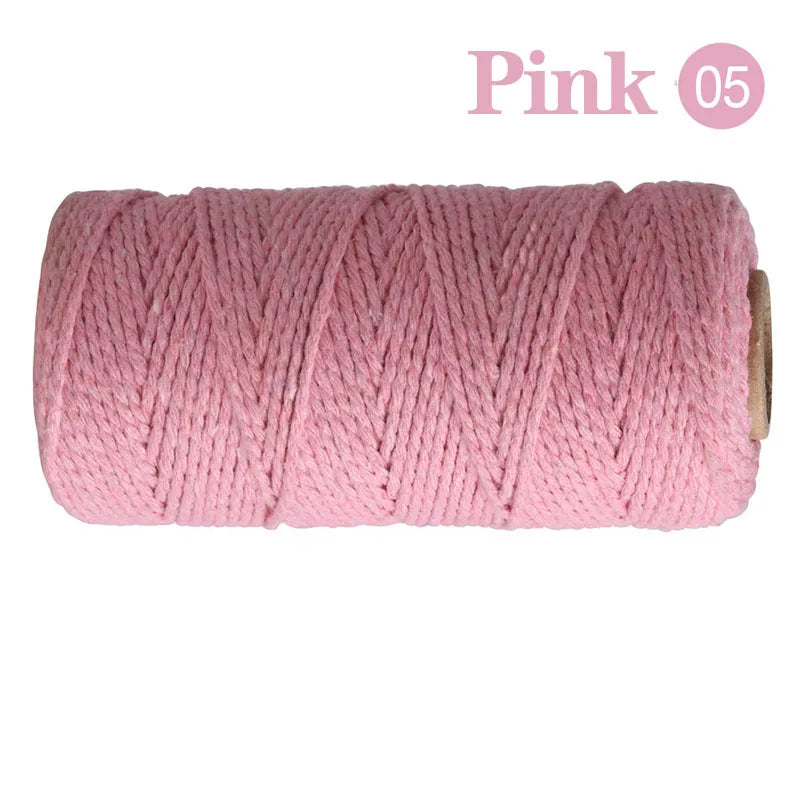 2mm 100M Macrame Cotton Cord – Twine Thread for DIY Crafts, Wall Hangings, Bohemian Wedding & Home Decor