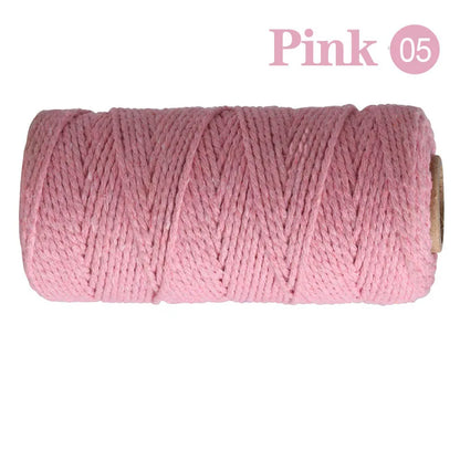 2mm 100M Macrame Cotton Cord – Twine Thread for DIY Crafts, Wall Hangings, Bohemian Wedding & Home Decor