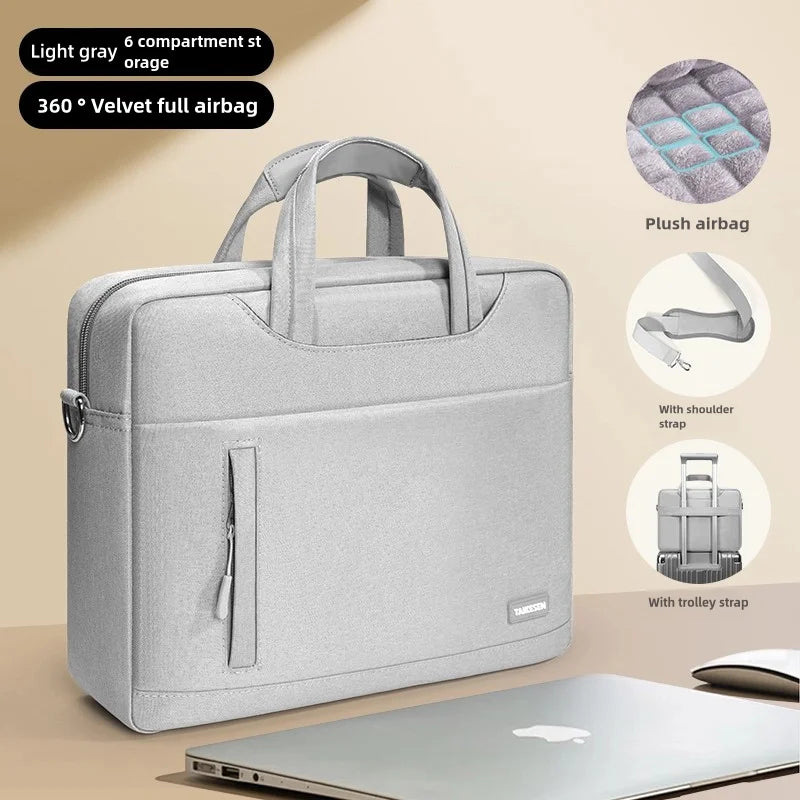 Business Laptop Bag Case - Shoulder Tote Briefcase for 13, 15, 17 Inch MacBook, HP, Huawei, Asus, Dell - Handbag Style