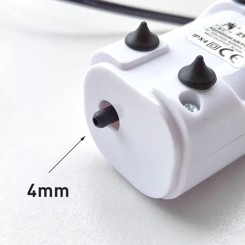 Ultra Silent 3W Aquarium Air Pump - 220V-240V Mini Fish Tank Oxygen Compressor (110V Option)