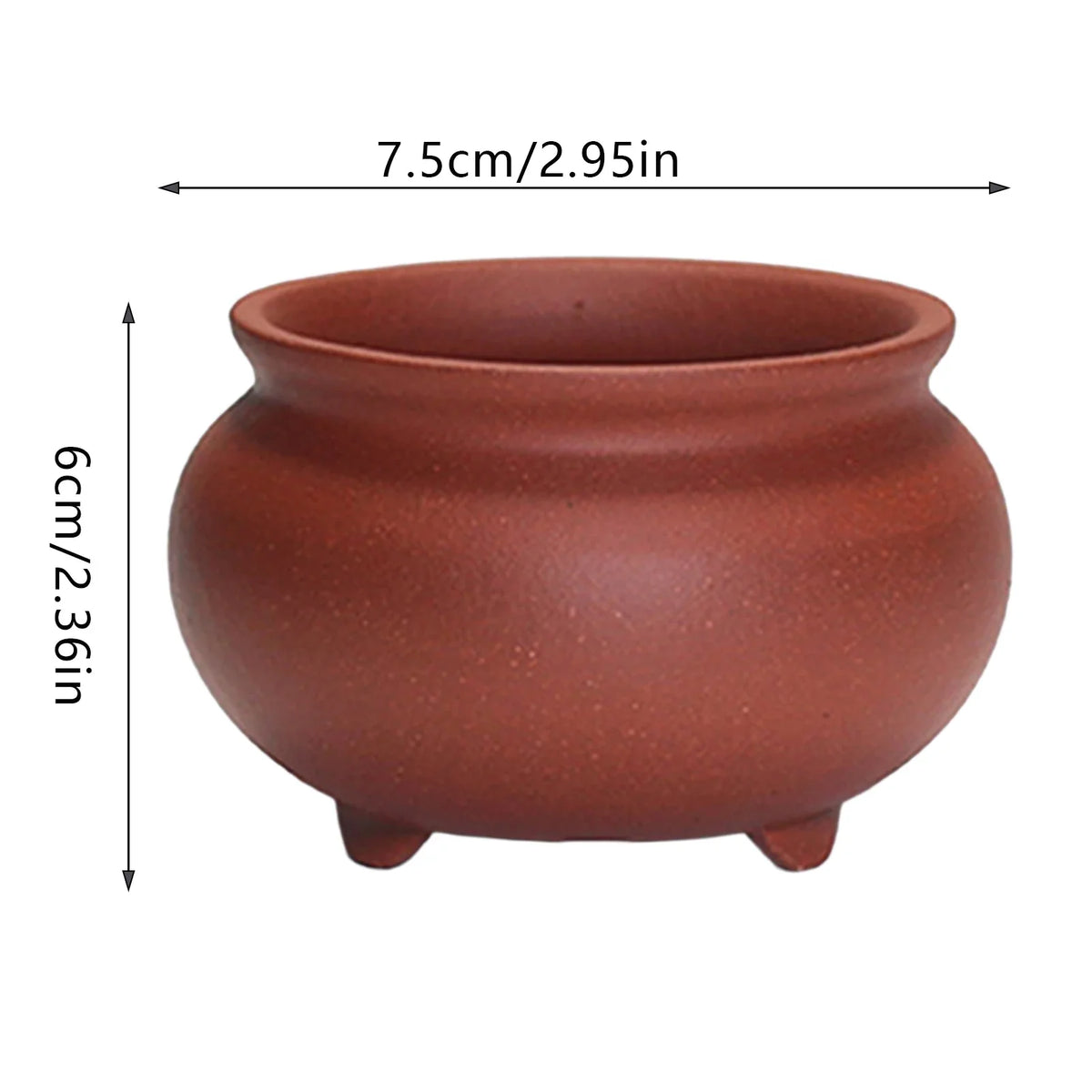 Ceramic Round Plant Pot - Succulent & Orchid Planter with Drainage Holes for Indoor & Outdoor Decor