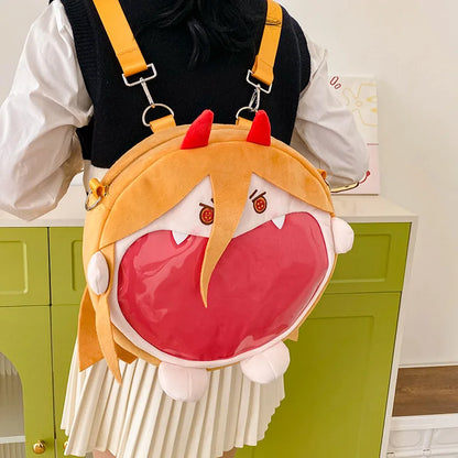 Y2K Japanese Cartoon Plush Backpack – Kawaii Harajuku Anime Ita Bag, Student Schoolbag & Women’s Shoulder Cosplay Knapsack