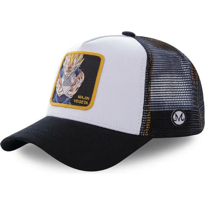 Dragon Ball Son Goku Trucker Cap - Embroidered Adjustable Mesh Sun Visor Hat for Men Summer Travel