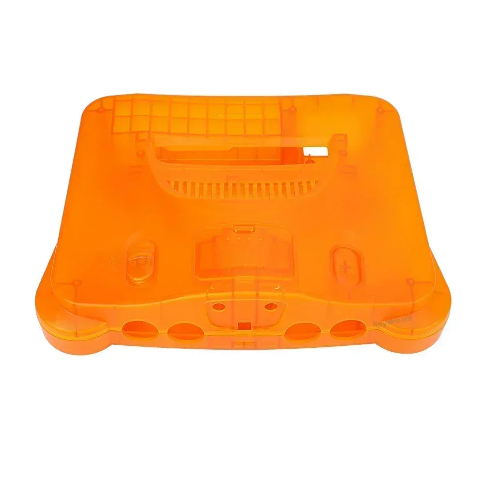 2-Pack Transparent Orange & Purple N64 Replacement Housing Shell – Translucent Case for Nintendo N64 Console