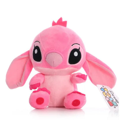 Disney Lilo & Stitch Plush Toy – Blue & Pink Stuffed Cartoon Dolls for Kids, Anime Soft Toy Christmas Gift