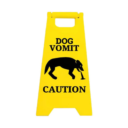 Funny Cat & Dog Vomit Yard Sign – Bright Yellow Outdoor Novelty Gift