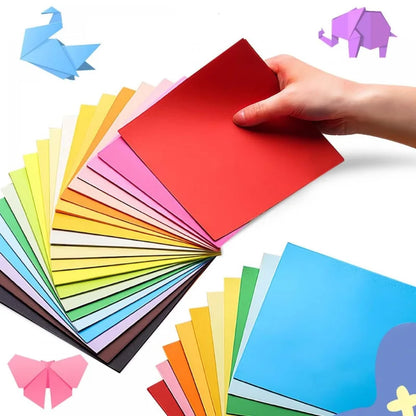 400pcs Square Origami Paper Kit – 20 Colors, Double-Sided Folding Craft Paper for Kids & DIY Projects