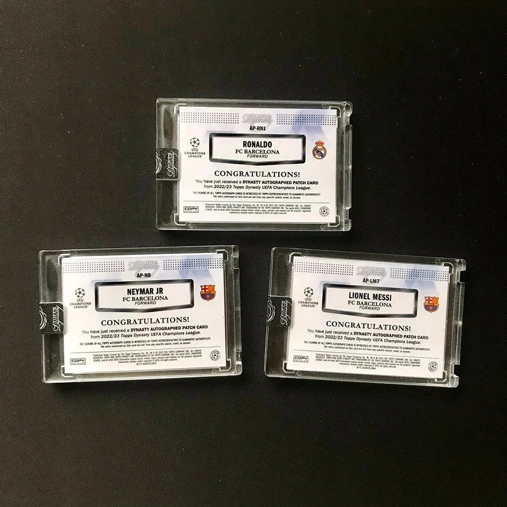 Panini DIY Jersey Card – Messi, Ronaldo & Neymar Signed Collectible, Homemade Birthday & Christmas Gift