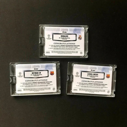 Panini DIY Jersey Card – Messi, Ronaldo & Neymar Signed Collectible, Homemade Birthday & Christmas Gift