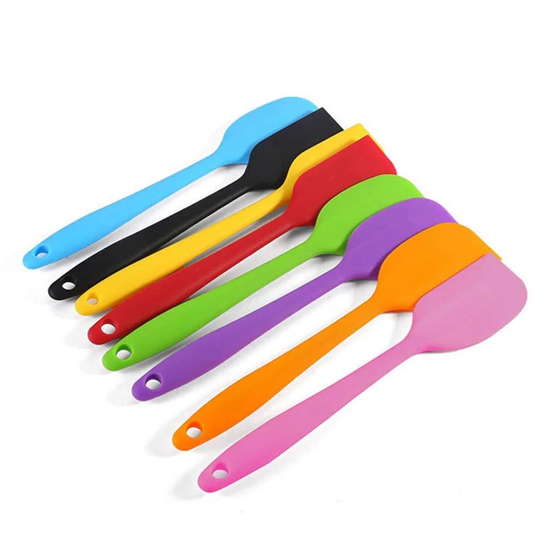 Leeseph 8-Inch Silicone Spatula — Heat-Resistant Non-Stick Cooking Utensil, Small Multicolor Kitchen Tool