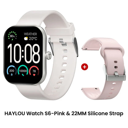 HAYLOU Watch S6 Smartwatch — 2.01" HD Display, Bluetooth Voice Calls, IP68 Waterproof Fitness Tracker
