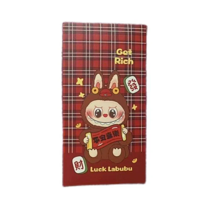 10pcs Labubu Chinese New Year Red Packets - Cute Animated Spring Festival Envelopes for Kids' Lucky Money & Wedding Gifts