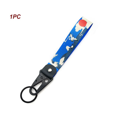 JDM Car Keychain Key Tag – Personality Spring Clip Lanyard for Racing, Modified Nylon Motorcycle & Auto Key Holder Accessories