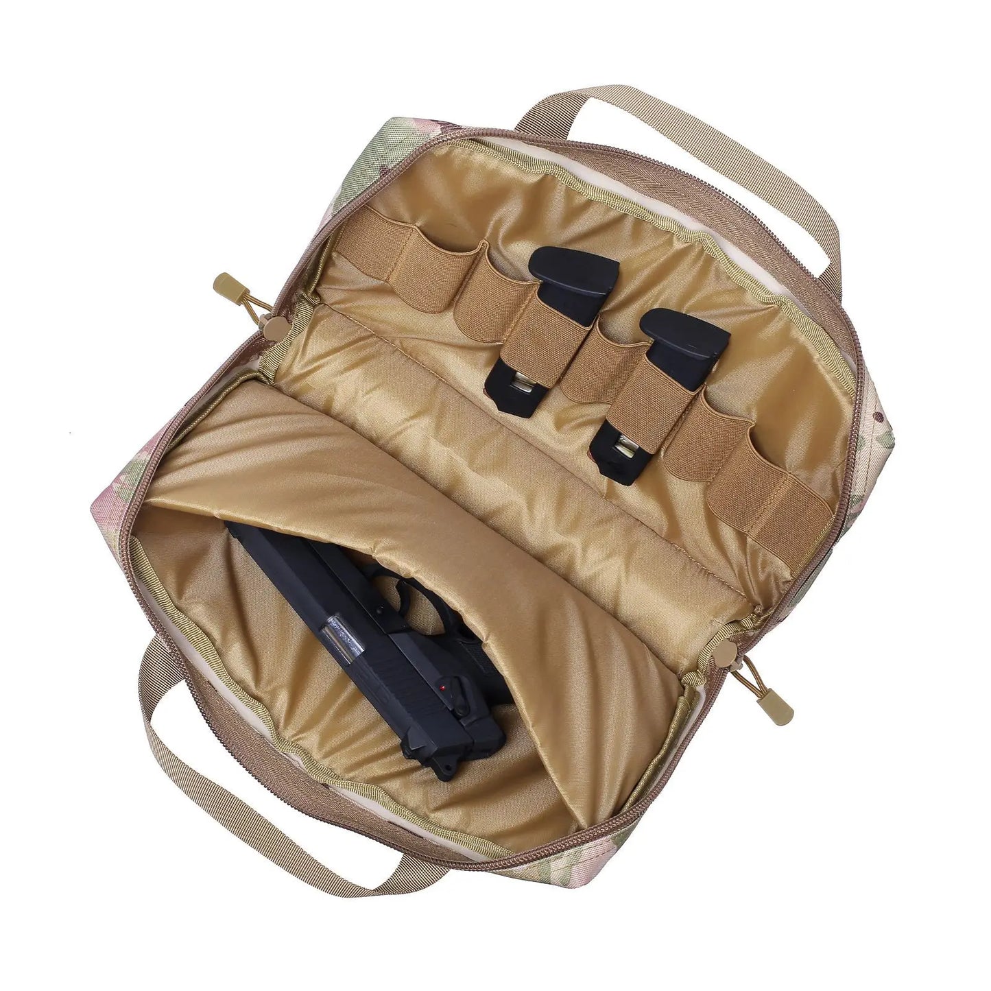 Tactical Pistol Range Bag - Portable Handgun and Ammo Carry Case - Soft Pistol Case with Holster - EDC Hunting Tool Pouch