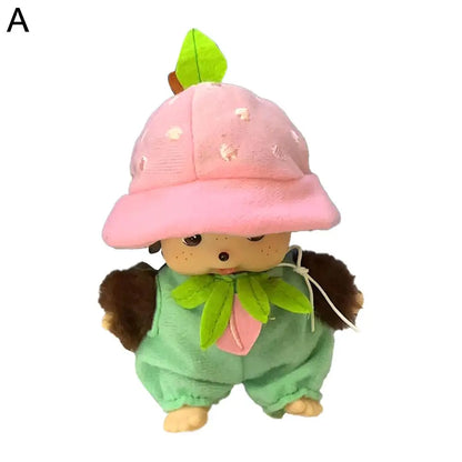 Fruit Adventure Strawberry Plush Doll – Cute PP Cotton Monchichi-Style Toy Bag Pendant Gift 15cm