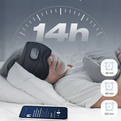 3D Bluetooth Sleep Mask with Built-in Headphones – Wireless Music Eye Mask, Noise Reduction & Blackout Comfortable Sleeping Headband