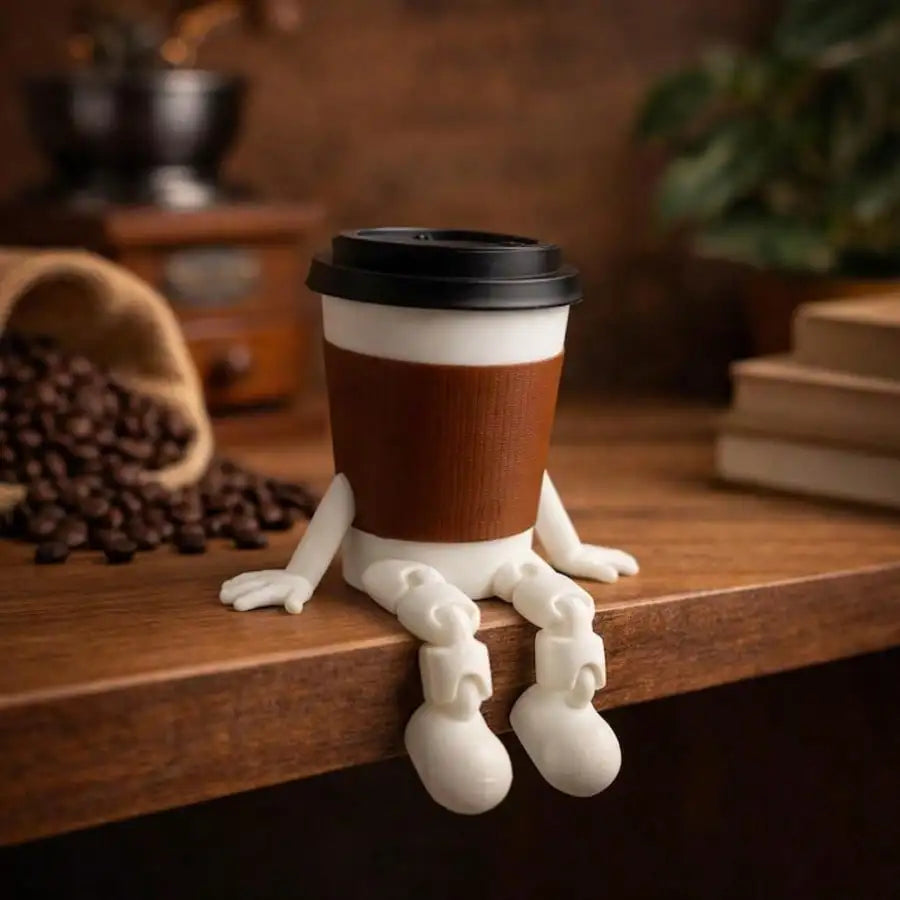 Coffee Bar Decor - Coffee Bean & Mug-Themed Accent for Coffee Lovers