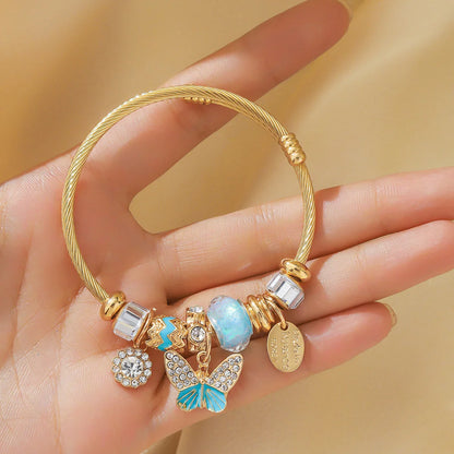 Fashionable Women's Stainless Steel Multi-Element Bracelet – Ideal for Daily Wear, Parties & Festival Gifts