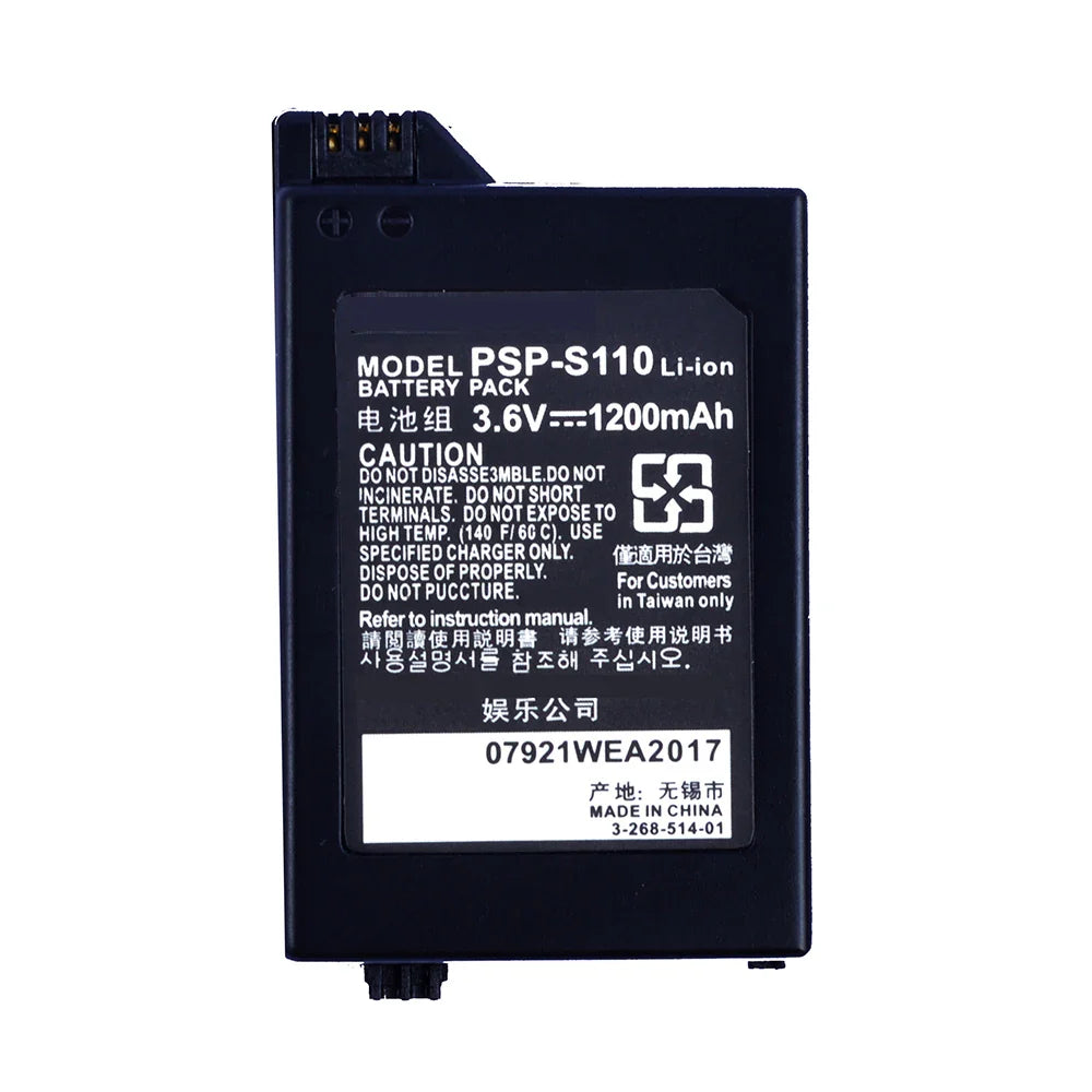 1200mAh 3.6V Replacement Battery for Sony PSP2000/3000/PSP-S110