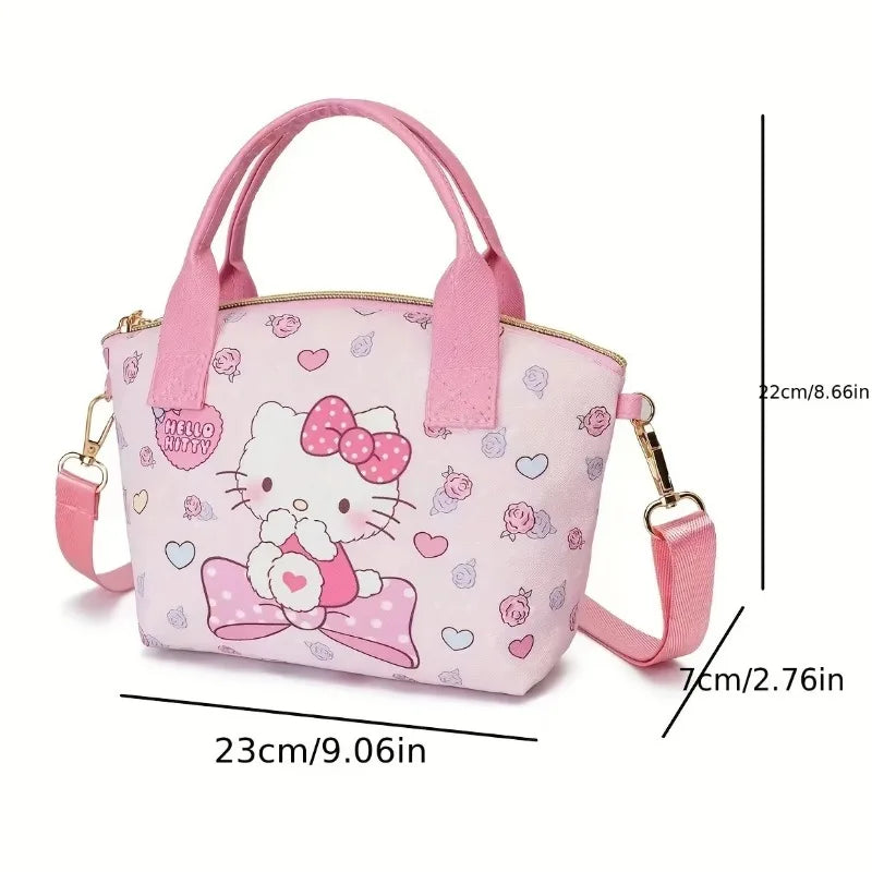 Miniso Lightweight Sanrio Handbag – Cute Hello Kitty Large-Capacity Crossbody Bag, Stylish & Convenient for Shopping