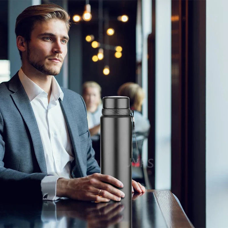 1000ML Smart Thermos Bottle with Temperature Display – Intelligent Vacuum Flask for Hot & Cold Water, Tea, Coffee