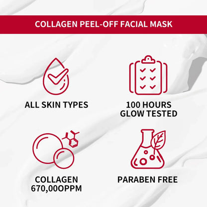 Real Collagen Wrapping Peel-Off Mask – 670,000ppm for Hydration & Elasticity
