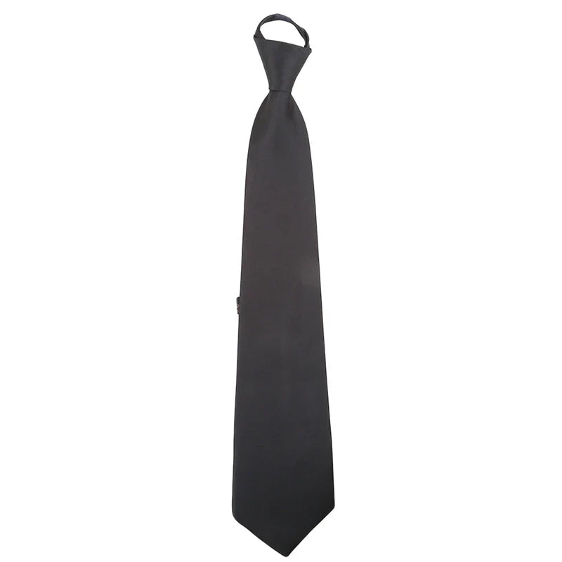 Pre-Tied Men’s Skinny Zipper Tie – 5cm Slim Necktie in Red, Black & Blue for Parties & Events
