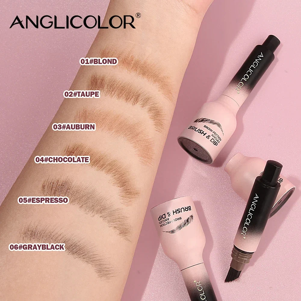 Wild 3D Eyebrow Pencil – Square Angled Brush Velvet Brow Dye Cream, Waterproof & Anti-Smudge Tint Pen