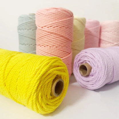 2mm 100M Macrame Cotton Cord – Twine Thread for DIY Crafts, Wall Hangings, Bohemian Wedding & Home Decor