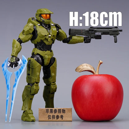 Halo Master Chief Action Figure – 1/12 PVC John-117 Collectible Toy with Full Body Articulation