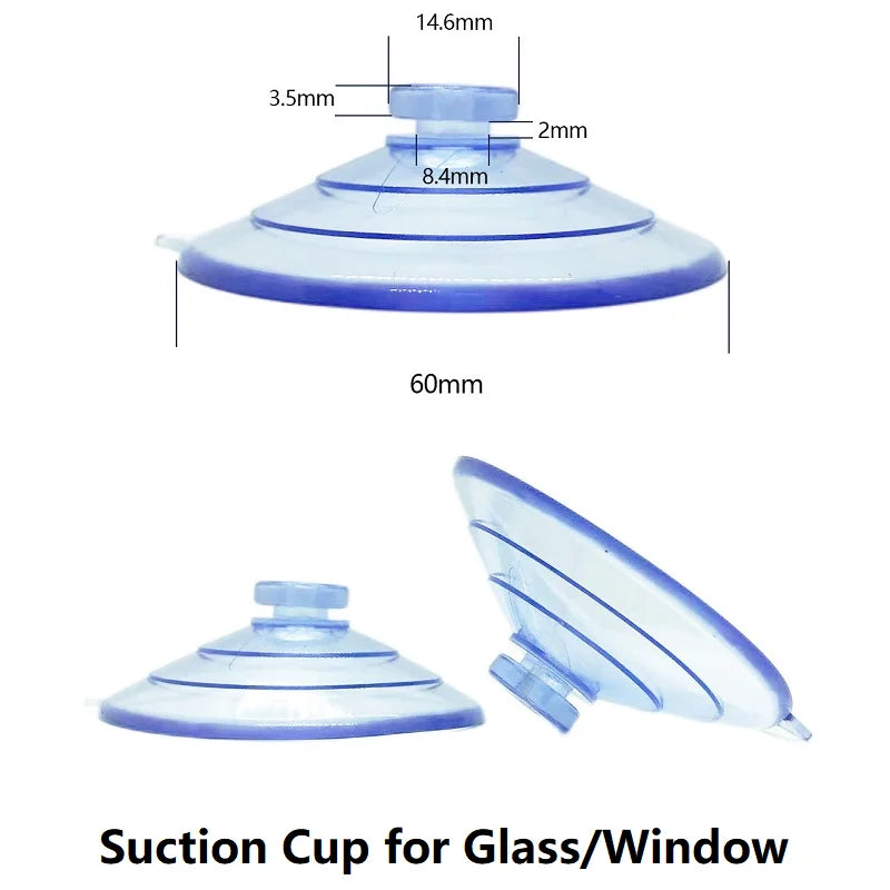 30/45/60mm Strong PVC Vacuum Suction Cups — Thickened Sucker Pads for Car, Glass & Bathroom Use